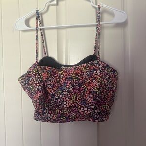 H&M Floral Multicolor Crop Top